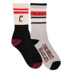 Cincinnati Bearcats GameDay Unisex Crew Socks 2 Pack
