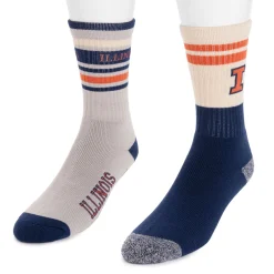 Illinois Fighting Illini GameDay Unisex Crew Socks 2 Pack