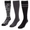 Men's 3 Pack Nylon Compression Knee-High Socks