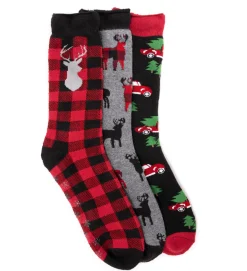 Men's 3 Pack Terry Novelty Socks