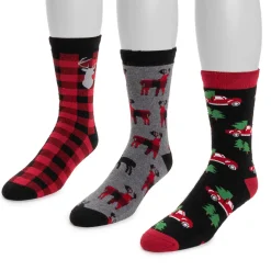 Men's 3 Pack Terry Novelty Socks