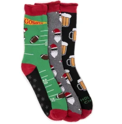 Men's 3 Pack Terry Novelty Socks