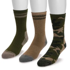 Men's 3 Pair Pack Crew Heat Retainer Hiking Socks