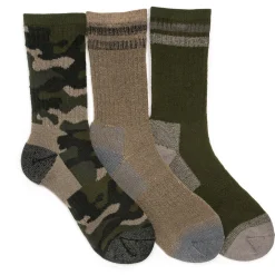 Men's 3 Pair Pack Crew Heat Retainer Hiking Socks