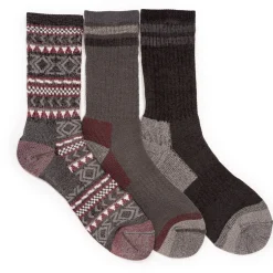 Men's 3 Pair Pack Crew Heat Retainer Hiking Socks