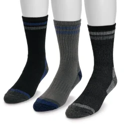 Men's 3 Pair Pack Crew Heat Retainer Hiking Socks