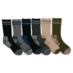 Men's 6 Pair Pack Heat Retainer Crew Socks