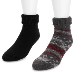 Men's 2 Pair Pack Short Heat Retainer Socks