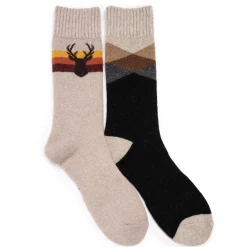 Men's 2 Pair Pack Wool Boot Socks