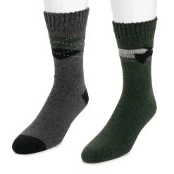 Men's 2 Pair Pack Wool Boot Socks