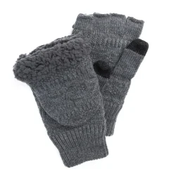 Men's Faux Fur Flip Mittens