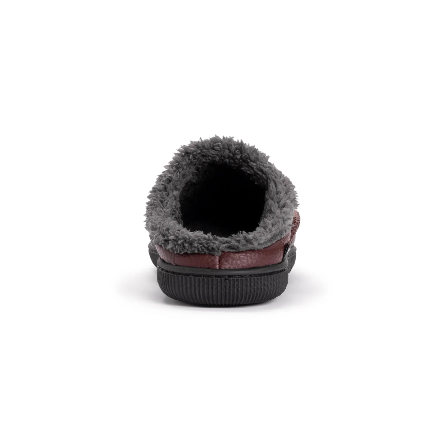 Men's Faux Leather Clog Slippers