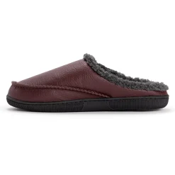 Men's Faux Leather Clog Slippers