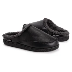 Men's Faux Leather Clog Slippers