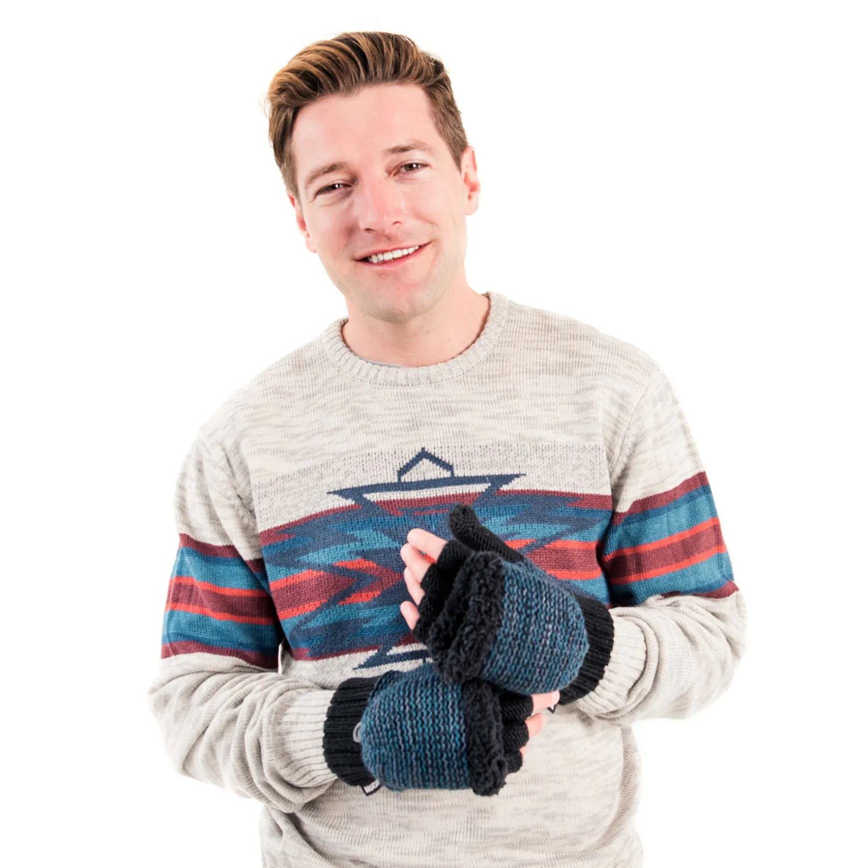 Men's Fingerless Flip Mittens