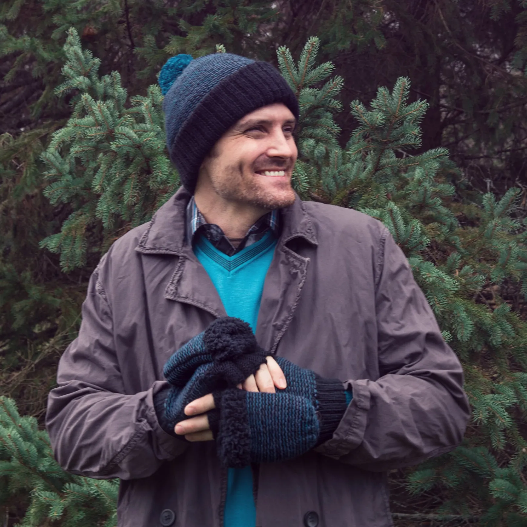 Men's Fingerless Flip Mittens