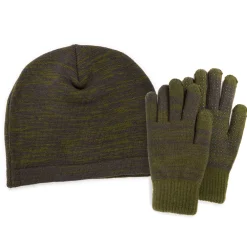 Quietwear Men's Heat Retainer Beanie and Glove Set