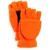 QuietWear Men's Waterproof Fleece Flip Mittens
