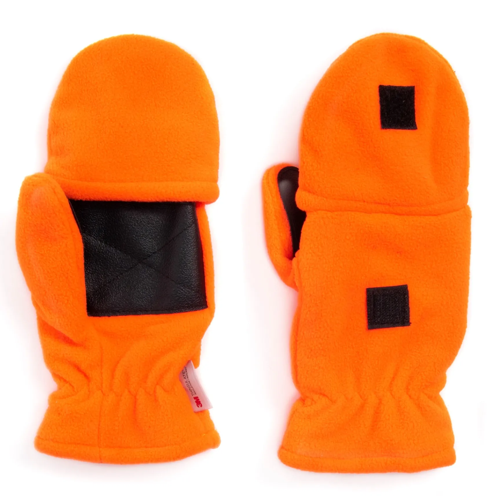 QuietWear Men's Waterproof Fleece Flip Mittens