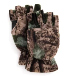 QuietWear Men's Waterproof Fleece Flip Mittens
