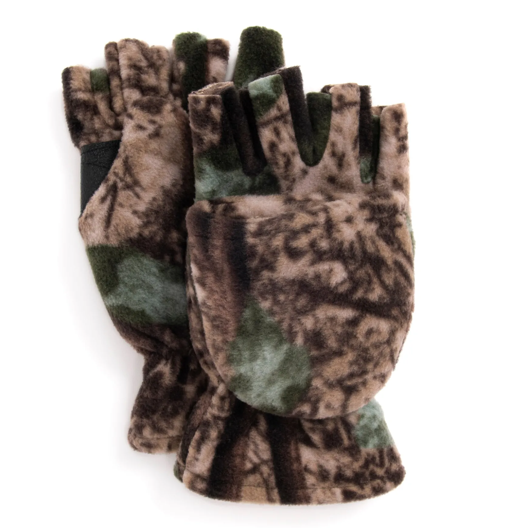 QuietWear Men's Waterproof Fleece Flip Mittens