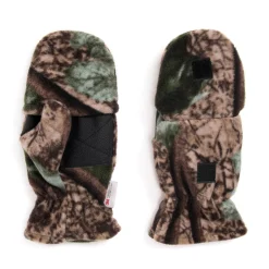 QuietWear Men's Waterproof Fleece Flip Mittens