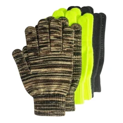 QuietWear 3-Pair Pack Grip Dot Assorted Gloves