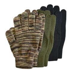 QuietWear 3-Pair Pack Grip Dot Assorted Gloves