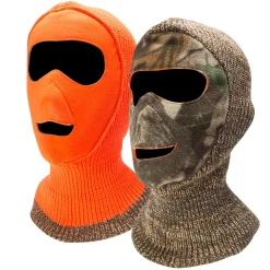 QuietWear Reversible Camo - Blaze Orange Facemask