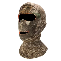 QuietWear Reversible Camo - Blaze Orange Facemask