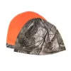 QuietWear Reversible Fleece Beanie - Camo and Blaze Orange