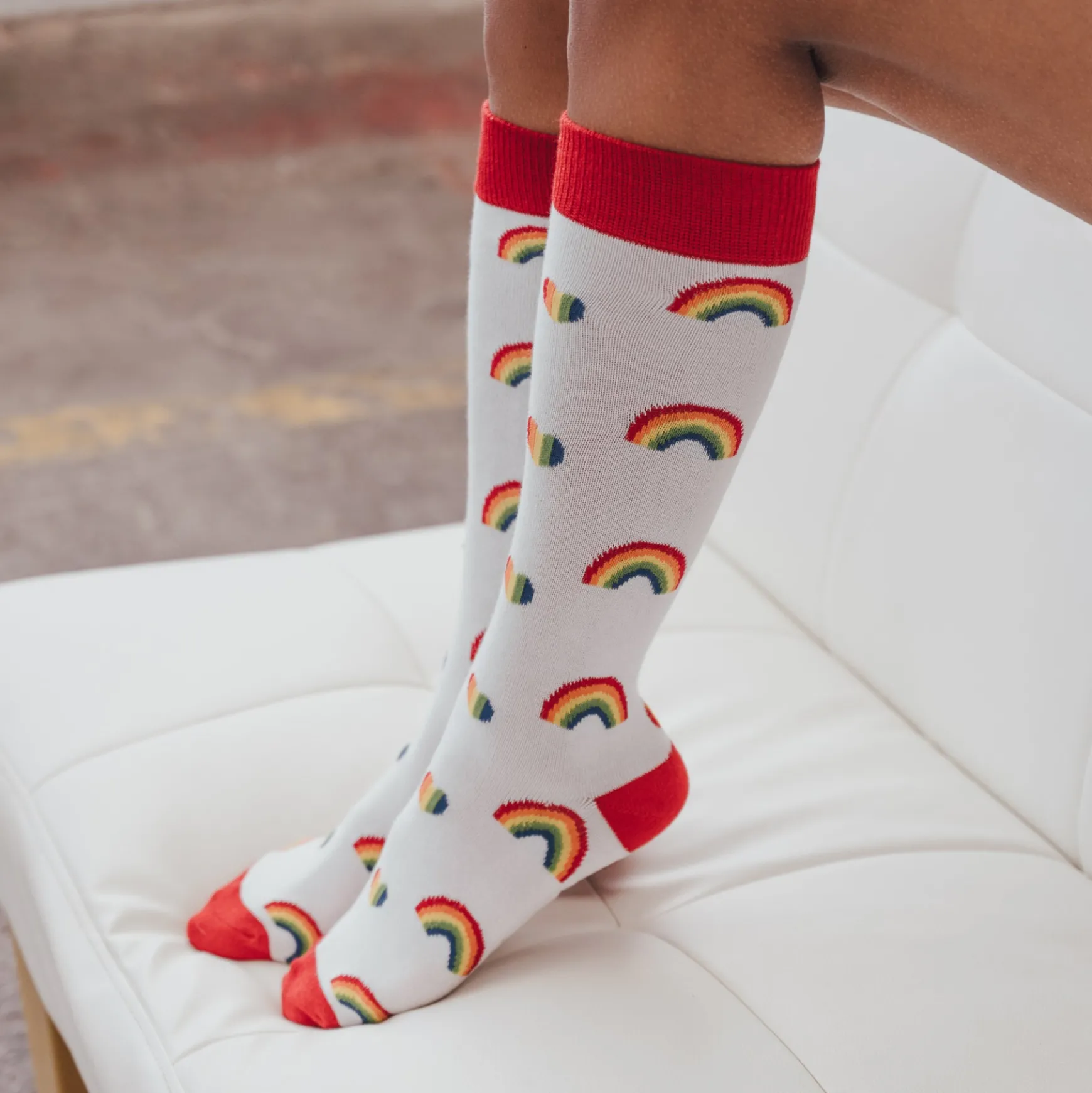 Unisex 2 Pair Pack Knee High Pride Socks