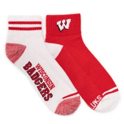 Wisconsin Badgers GameDay Unisex Mini Crew Socks 2 Pack