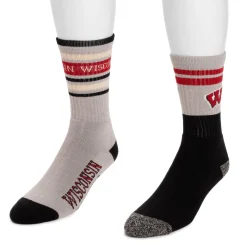 Wisconsin Badgers GameDay Unisex Crew Socks 2 Pack