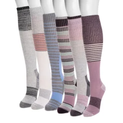 Women's 6 Pack Cotton Compression Socks