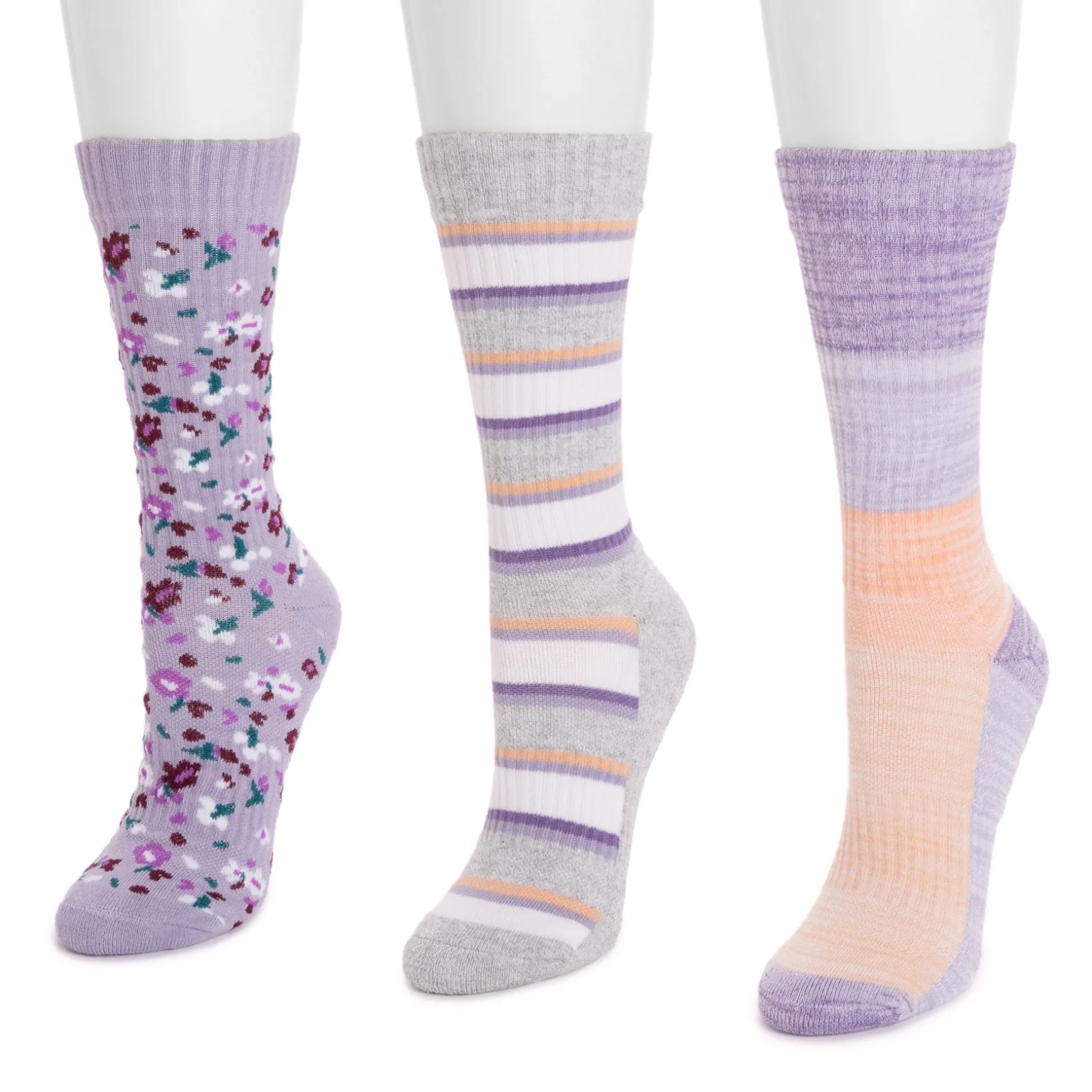 Women's 3 Pack Cotton Compression Crew Socks