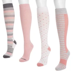 Women's 4 Pack Cotton Compression Socks
