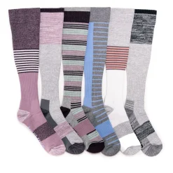 Women's 6 Pack Cotton Compression Socks