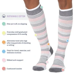 Women's 4 Pack Cotton Compression Socks