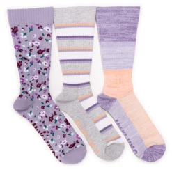 Women's 3 Pack Cotton Compression Crew Socks
