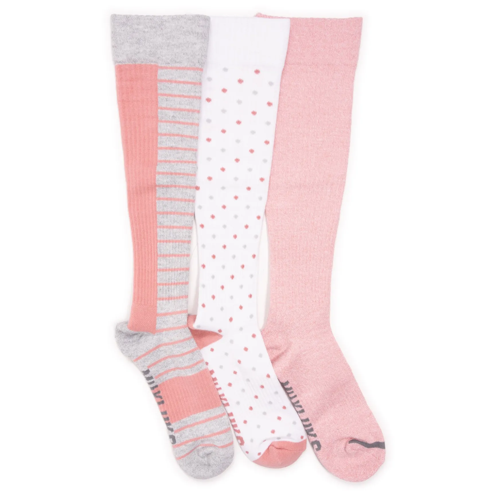 Women's 3 Pack Cotton Compression Knee-High Socks