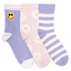 Women's 3 Pack Cozy Compression Crew Socks