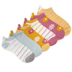 Women's 6 Pack 3D Tab Low-Cut Ankle Socks