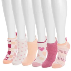 Women's 6 Pack 3D Tab Low-Cut Ankle Socks