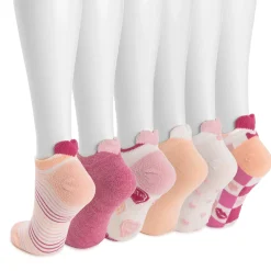 Women's 6 Pack 3D Tab Low-Cut Ankle Socks