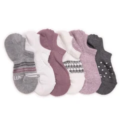 Women's 6 Pack Dream Step by Muk Luks No Show Socks