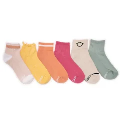 Women's 6 Pack Dream Step by Muk Luks Mini Crew Socks