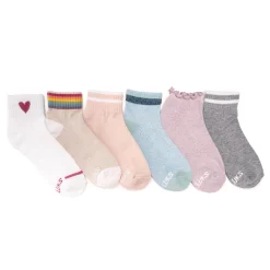 Women's 6 Pack Dream Step by Muk Luks Mini Crew Socks