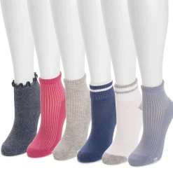 Women's 6 Pack Dream Step by Muk Luks Mini Crew Socks