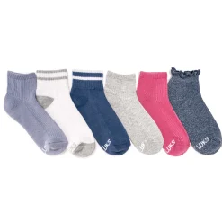 Women's 6 Pack Dream Step by Muk Luks Mini Crew Socks